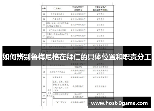 如何辨别鲁梅尼格在拜仁的具体位置和职责分工